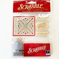 Scrabble Board Game Hasbro Jolee’s Boutique 3D Sticker Scrapbook Craft RARE