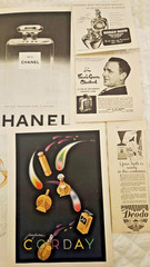 LOT 25 PERFUME COLOGNE BEAUTY Ephemera Pack Print Ads Junk Journal Chanel Arden