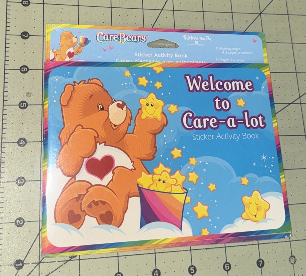 2003 Care Bears Book (10 Activity & 2 Sticker Pages) Welcome To Care-A-Lot NOS