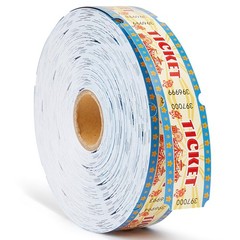 Carnival Tickets Single Roll Raffle Tickets for Events, Classroom or Carnival…