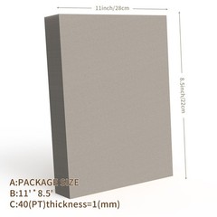 25 PCS Chipboard Sheets 8.5×11 Inch 40PT Chip Board Book Binding Scrapbook