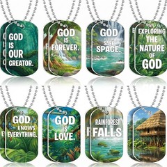 16 Pcs 2026 Vbs Dog Tag Decorations Bulk Rainforest Falls Exploring The Natur…