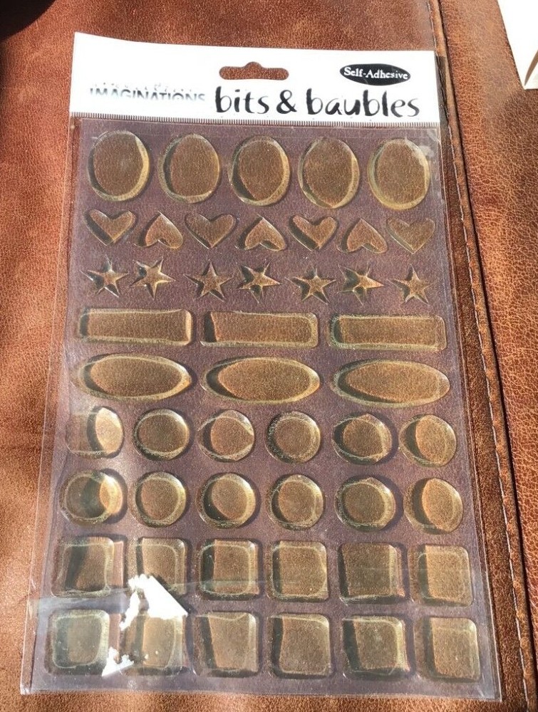 Creative Imaginations 6 X 9″ EPOXY BITS & BAUBLES SCRAPBOOK STICKERS *