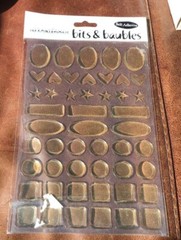 Creative Imaginations 6 X 9″ EPOXY BITS & BAUBLES SCRAPBOOK STICKERS *