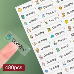 Custom Waterproof Transparent Name Stickers Personalized Labels for Kids School