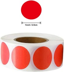 1000 Self-Adhesive 1-Inch White Circle Dot Stickers for Effortless Organization