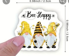 500 pc. Bee Gnome Scrapbook Sticker Envelope Labels 1″ CUTE!