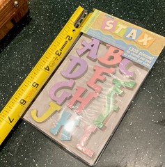 Alpha Stax Paper Letters ABC LOT Colorbok 1300 Pcs Each Pack: Pastel & Xmas
