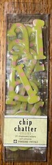 Pressed Petals Chip Chatter Gellies Lime Dot 31 Chipboard Alphabet Alpha Letters