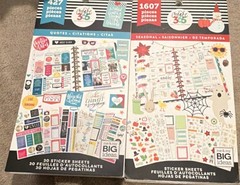 Me & My Big Ideas Sticker Book Lot Multicolor Planner Theme Variety Pack of 4