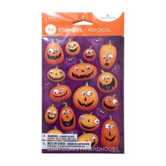 Jack O Lantern Halloween Stickers Pumpkin Google Eye Craft Embellishments