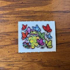 Vtg 80s BJ Sticker Lot Prism Foil Gumball Rainbow Cupcakes Bear Hearts Bugs
