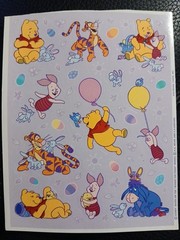 New Vintage Hallmark Disney Winnie the Pooh, Tigger And Friends Sticker Sheet
