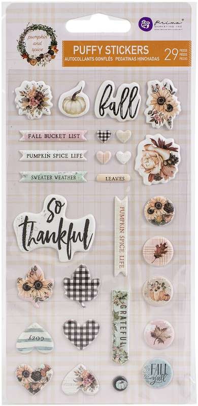 Pumpkin & Spice Puffy Stickers 29/Pkg