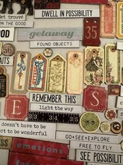 280 Pc Vintage Style Ephemera Tags Tickets Word Strips Chipboard Craft Lot