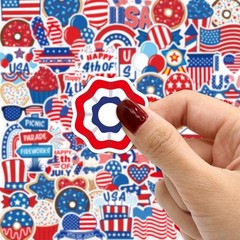 100Pcs Patriotic Stickers Bulk Kids Adults 4th of July Vinyl Stickers