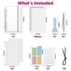 SUNEZLGO Reusable Sticker Album with Pockets, 100 Sheets, Blank Sticker Book …
