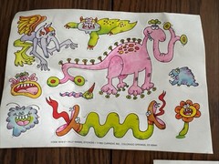 Vintage Current Inc Stickers Lot 5 Sheets 80s Silly Animals Fantasy USA Colorado