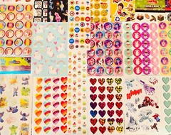 979+ STICKERS Smiley Faces Hearts Stars Rainbows Unicorns Princess WHOLESALE