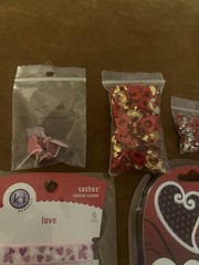 Scrapbooking Lot Valentine’s Day Embellishments Brads Eyelets
