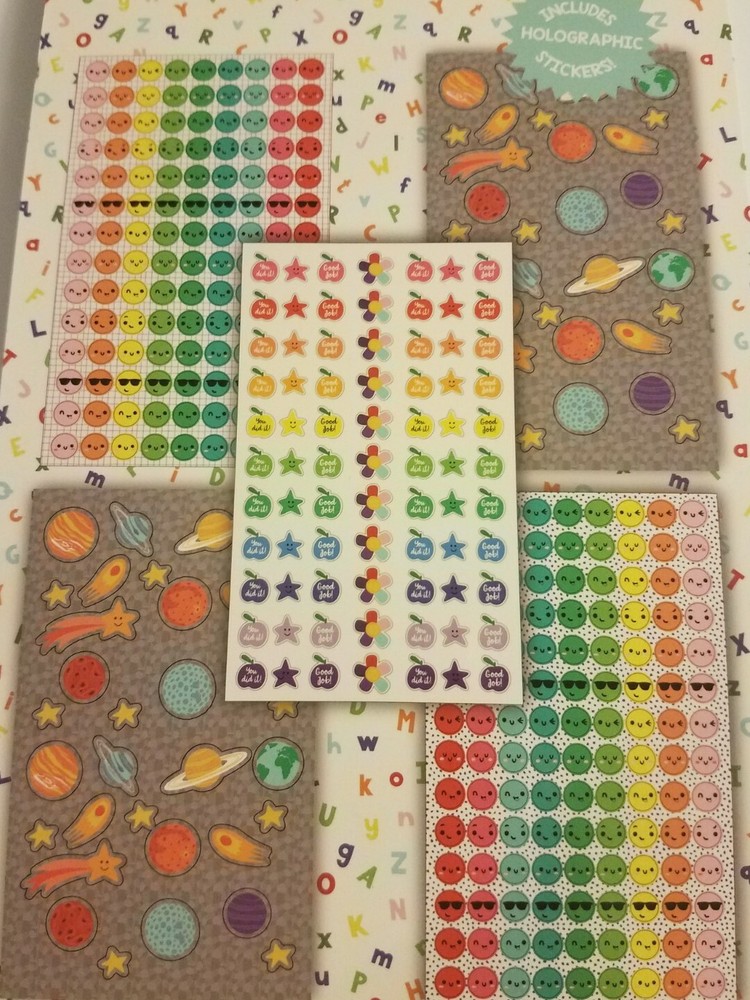 NEW Horizon Group USA 200+ Teacher Holographic Icon Stickers 5 Sheets