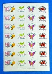 Insect Encouragement Squares Sticker Sheet