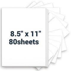 White Cardstock Paper 8.5×11 Inch 80 Sheets 200GSM Thick Printer Card Stock