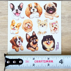 Violette Stickers – 1 Puppy Dogs Sticker Sheet – Stationery Scrapbooking Crafts