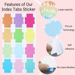 120 PCS Multi Sticky Blank Monthly Index Tab Page Marker Flag Label Note