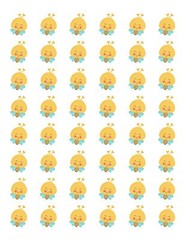 48 CUTE BUMBLE BEE 1 ENVELOPE SEALS LABELS STICKERS 1.2″ ROUND