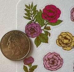 ROSE Gold Foil Mylar Stickers (10pc)Blooming•Flowers•Leaves •Garden•Card Making•