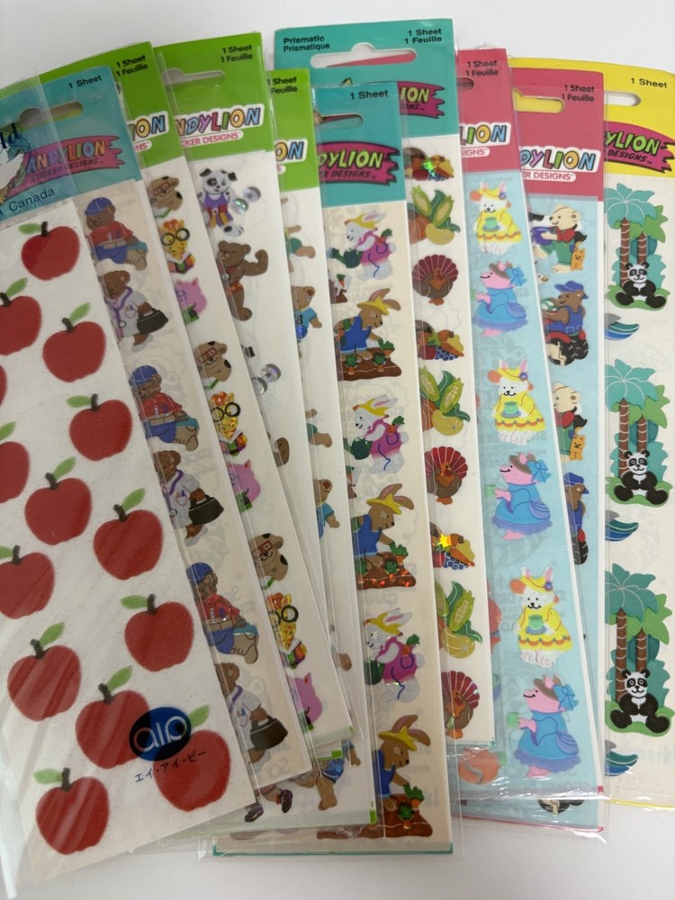 SET! Vintage Sandylion NIP Packs Stickers