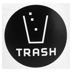 60Pcs/Set Round Recycle Trash Compost Sticker Decal For Trash Cans Garbage C EJJ