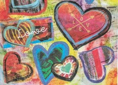 Heart stickers 3D 10 each 7″x4 3/4″ page scrapbooking, card making