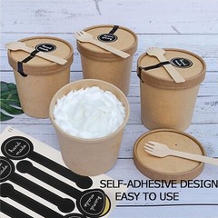 300 Pcs Handmade Food Baking Seal Stickers Labels, Adhesive Bakery Stickers