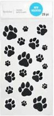 Dog Cat Black Large Paw Prints Family Pet Recollections Stickers Craft