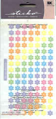 Flowers Pastel Rainbow Pink Orange Yellow Green Blue Purple Sticko Stickers
