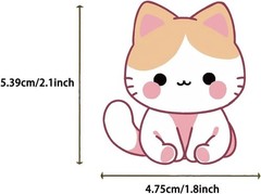 50PCS Cute Cat Stickers for Kids, Kawaii Kitten Stickers for Water Bottle