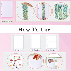 4 in 1 Sticker Storage Organizer, Binder with Storage Sleeves and Release Paper,