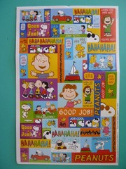 Peanuts Gang Stickers (4) Large Sheets 9×6 Snoopy Woodstock Charlie Brown Linus