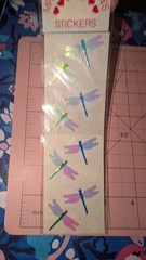 Vintage Mrs Grossmans Stickers Pearl Opal Dragonflies 6 Modules New Pack READ