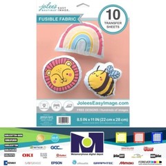 Jolee’s Easy Image FUSIBLE FABRIC TRANSFER Light 10 Sh SHIMMER 8.5×11″ 56-400034