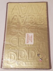 vtg 1988 Current Publishing Alphabet Stickers Gold unknown number sealed pack