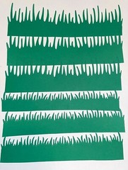 💚10 GRASS paper die cut embellishment card making scrapbook🐸