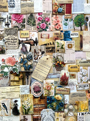#776 – 100+ PCS VINTAGE FLORAL SCRAPBOOK JUNK JOURNAL KIT / LOT – REAL EPHEMERA