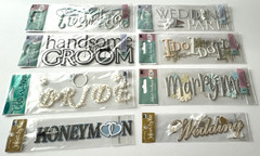 YOU CHOOSE – NEW – SOME VERY RARE JOLEE’S WEDDING TITLES 3D STICKERS