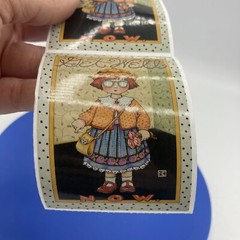 2 Vtg Mary Engelbreit Stickers Stuck On Memories Get Well Now Girl 1992 ME Ink