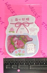 Cats & Candy Kawaii Sticker Flakes Pink Jar Packet