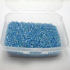 4000 Pcs Glass Beads 2mm(10/0) Transparent AB + Storage Box Colour Choice