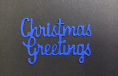Christmas Greetings Die Cut Embellishments 6 Pcs 1-1/4” x 2” Scrapbook Cards